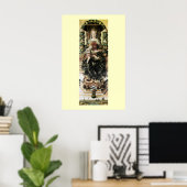 Poster VIERGE À L'ENFANT, bleu noir (Bureau à domicile)