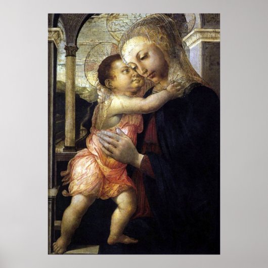 Poster Vierge à l'enfant - Botticelli - c1500 (Devant)