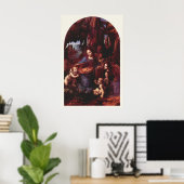 Poster Vierge aux rochers de Léonard de Vinci (Bureau à domicile)
