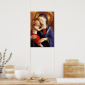 POSTER VIERGE AVEC ENFANT (Cuisine)