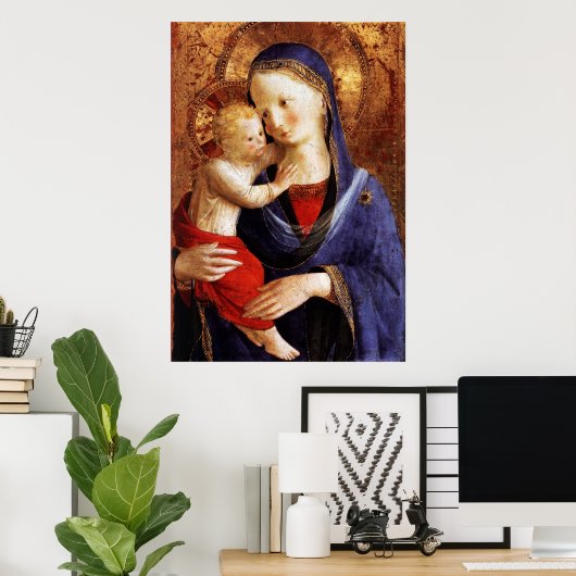 POSTER VIERGE AVEC ENFANT (Bureau à domicile)