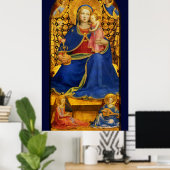 Poster VIERGE AVEC ENFANT ET ANGELS par FRA ANGELICO Blue (Bureau à domicile)