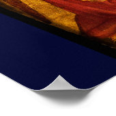 Poster VIERGE AVEC ENFANT ET ANGELS par FRA ANGELICO Blue (Coin)