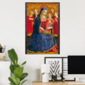 Poster VIERGE AVEC ENFANT ET ANGES Fra Angelico (Bureau à domicile)