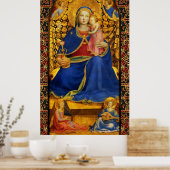 Poster VIERGE AVEC ENFANT ET ANGES par Fra Angelico (Cuisine)