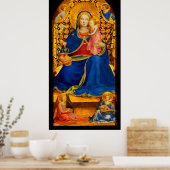 Poster VIERGE AVEC ENFANT ET ANGES par Fra Angelico (Cuisine)