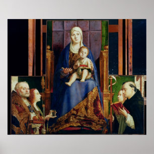 Poster Vierge avec Saint Nicolas de Bari