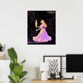 Poster Vierge céleste – Art d'astrologie (Bureau à domicile)