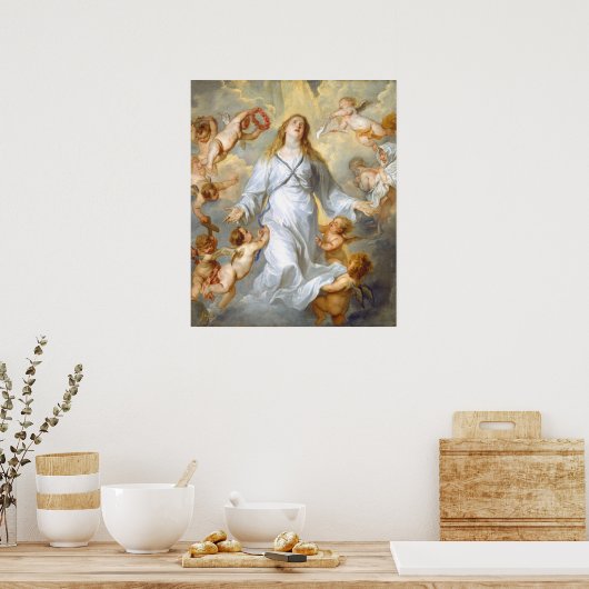 Poster Vierge comme Intercesseur - Anthony van Dyck Fine  (Cuisine)