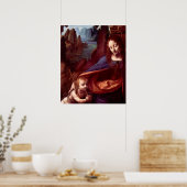 Poster Vierge des Rochers par Léonard de Vinci (Cuisine)