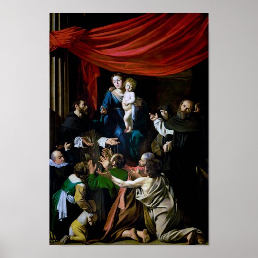 Poster Vierge du Rosaire, Caravaggio (Devant)
