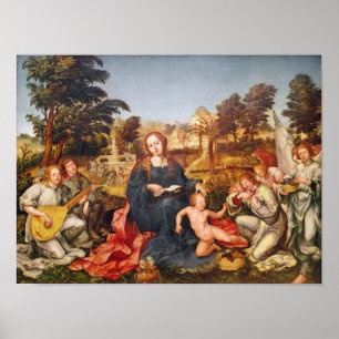 Poster Vierge, Enfant et anges, 1536-38