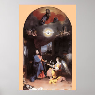 POSTER VIERGE ET ANGE DE L'ANNONCE