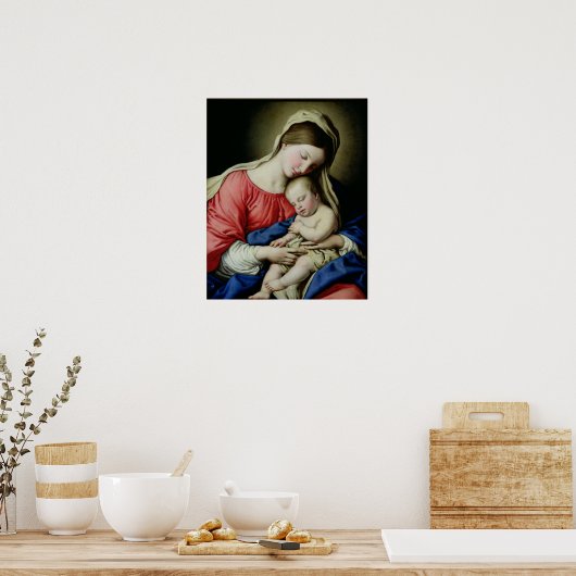 Poster Vierge et enfant (Cuisine)