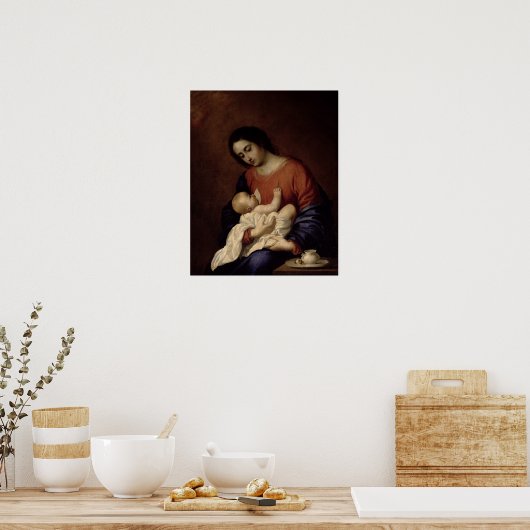 Poster Vierge et enfant, 1658 (Cuisine)
