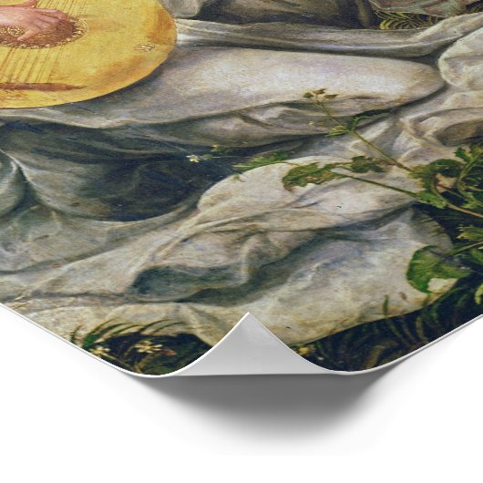 Poster Vierge et enfant avec anges (Coin)