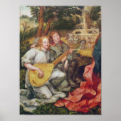 Poster Vierge et enfant avec anges (Devant)