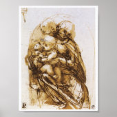 Poster Vierge et enfant avec chat, Léonard de Vinci (Devant)