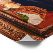 Poster Vierge et Enfant avec des anges musiciens et des s (Coin)