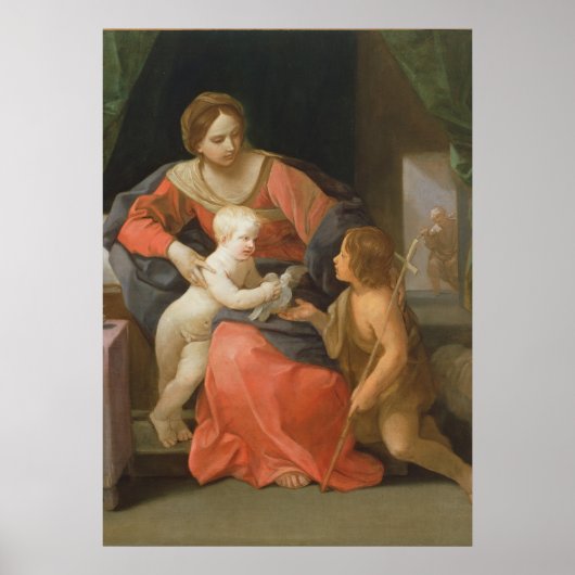Poster Vierge et enfant avec Saint Jean le Baptiste (Devant)
