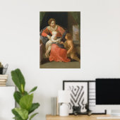 Poster Vierge et enfant avec Saint Jean le Baptiste (Bureau à domicile)