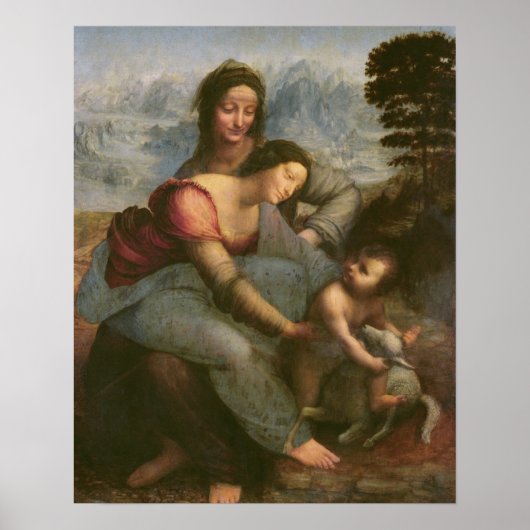 Poster Vierge et enfant avec Sainte-Anne, c.1510 (Devant)
