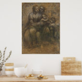 Poster Vierge et enfant avec Sainte Anne par Léonard de V (Cuisine)