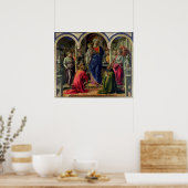 Poster Vierge et enfant entouré d'anges (Cuisine)