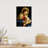 Poster Vierge et Enfant Jésus - Sassoferrato (Cuisine)