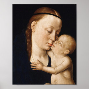 Poster Vierge et enfant - Noël