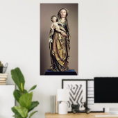 Poster Vierge et Enfant, Sculpture en bois (Bureau à domicile)