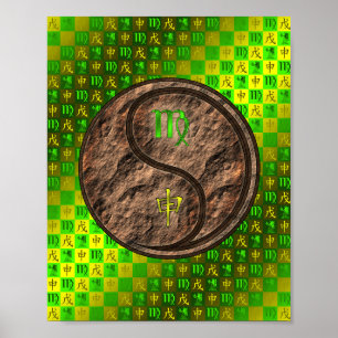 Poster Vierge et singe de la Terre