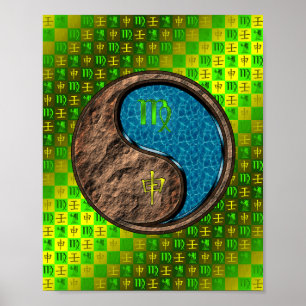Poster Vierge et singe de l'eau