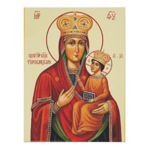 Poster Vierge Marie avec Enfant Jésus