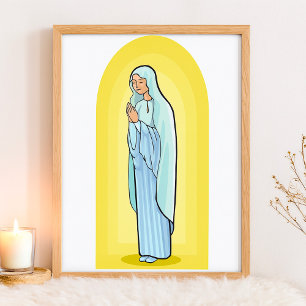 Poster Vierge Marie catholique religieuse élégante
