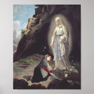 Poster Vierge Marie de Lourdes