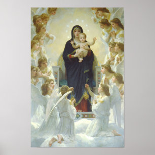 Poster Vierge Marie des Anges & Bébé Jésus Notre Dame