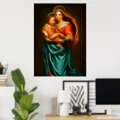 Poster Vierge Marie et bébé Jésus (Bureau à domicile)