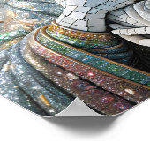 Poster Vierge Marie et bébé Jésus | Statue mosaïque (Coin)