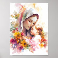 Vierge Marie et Enfant Jésus Madonna Mère Bienheur