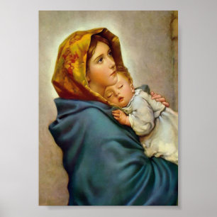 Poster Vierge Marie et Enfant Madonna des Rues