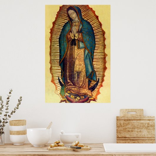 Poster Vierge Marie Guadalupe Tilma Image complète (Cuisine)