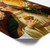 Poster Vierge Marie Immaculée Coeur Reine du Ciel (Coin)