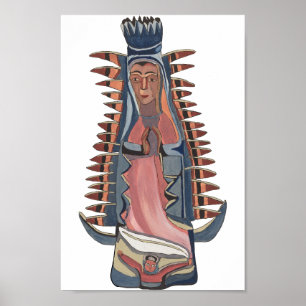 Poster Vierge Marie Notre Dame de Guadalupe peinture