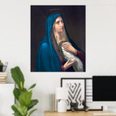 Poster Vierge Marie pleurant, E. Steinmann (Bureau à domicile)