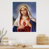 Poster Vierge Marie Sacred Heart (Cuisine)