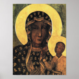 Poster Vierge noire Pologne Notre Dame Tchestochowa Vierg