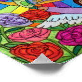 Poster Vierge radieuse de Guadalupe Art populaire mexicai (Coin)