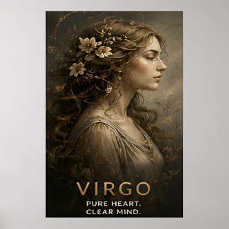 Poster Vierge Signe du Zodiaque Vierge Céleste Symbole d'