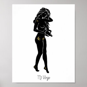 Poster Vierge Vierge céleste Art lunaire de la Vierge du